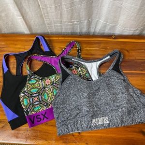 M & L Victoria’s Secret sports bras VSX Pink